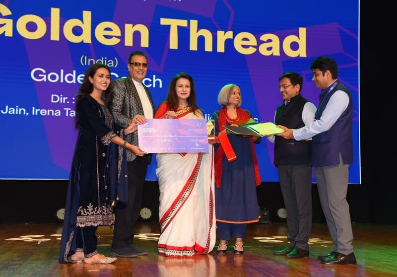 Indian film ‘The Golden Thread’ bags Golden Conch award for the Best Documentary at 18th MIFF 2024. Estonian film ‘Sour Milk’ wins Silver Conch for Best International Short Fiction. Photo: PIB