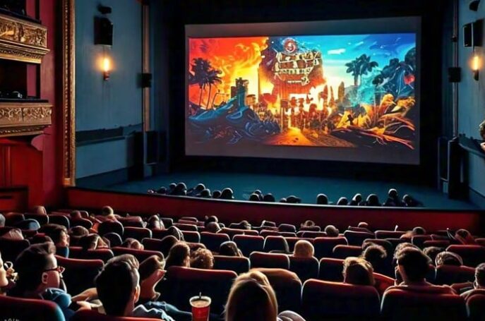 Representational Image of a Movie Theater Created with Meta AI Image Generator.